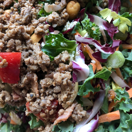 Ground Beef and Kale salad